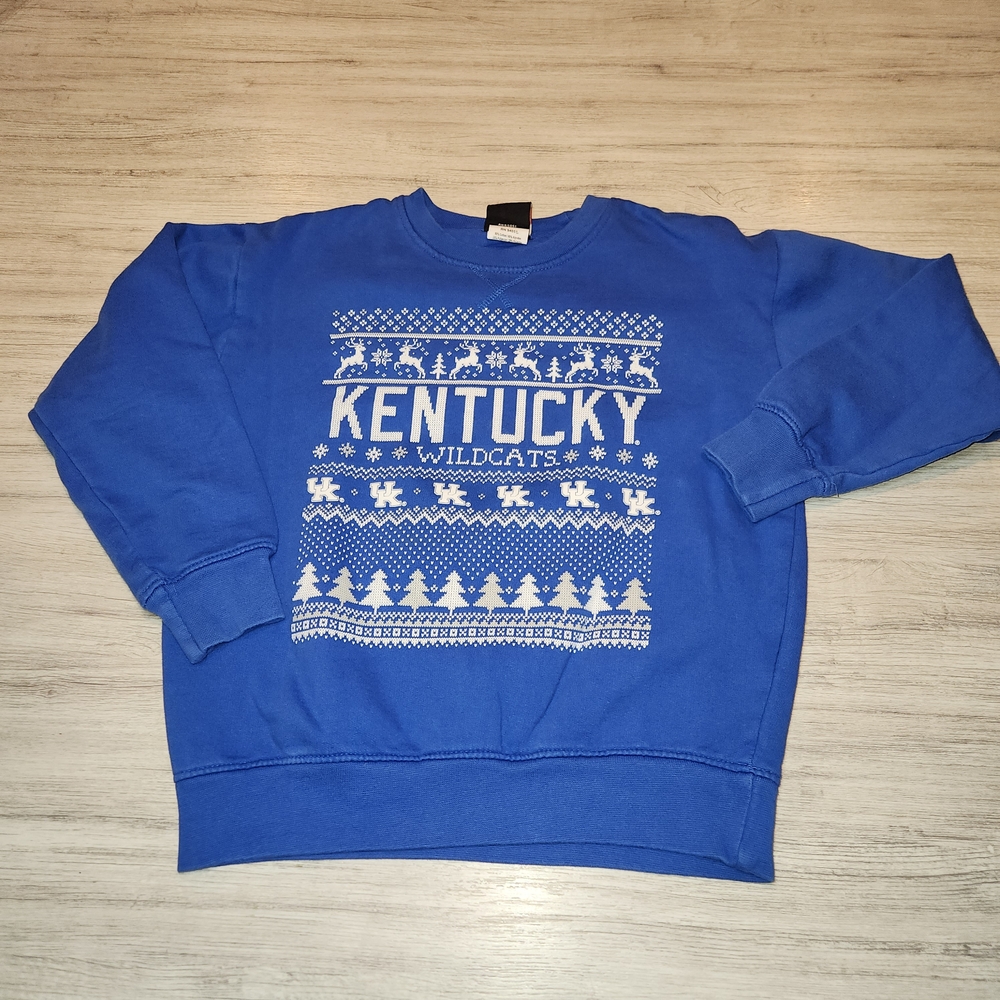 Tsi Sportswear KY Wildcats Sweatshirt Youth Boys/Girls Blue Size M 10/12 L3